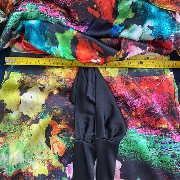 Rocco Barocco Floral Abstract silk dress XS - Picture 10 of 16